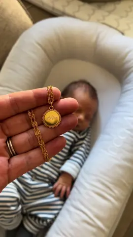 He’s finally here 🩵 necklace from @ChloBo Jewellery #newbornbaby #newmum #ukmumsoftiktok #ukmummyblogger #newmummy #personalisedjewellery 