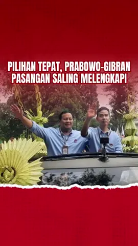 Pilihan tepat, Prabowo-Gibran pasangan saling melengkapi