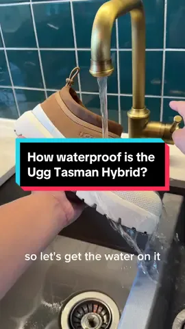 So is this Ugg really waterproof? ☔️ #ugg #uggtasman #waterproof #womft #autumn #fyp #viral #waterproofshoes 