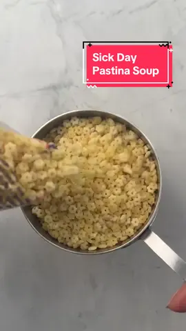 SAVE my PASTINA AND VEGETABLE SIX DAY SOUP for the next time you or one of your littles is sick. It’s quick, easy and sooooo comforting.  Ingredients: 1 tbsp olive oil 1 large zucchini diced 3/4 tsp salt 1/4 tsp pepper 2 large Yukon gold potatoes diced 6 cups chicken broth 1 cup pastina (stelline or acini di pepe) 1 large carrot 4 eggs Grated Parmigiano Reggiano -Add olive oil to a large pot and heat over medium-high. Once the oil is hot, add the zucchini and cook  for 2 minutes…just long enough to brown. -Add chicken broth, salt, pepper and bring to a boil. -Add potatoes. Let cook for 4 minutes, then add pastina. -Let pastina cook for 5 minutes, then grate in the carrot and whisk in the eggs. Cook for 3 minutes more or until the eggs are fully cooked.  -Serve warm with grated Parmigiano Reggiano. #pastina #souprecipe #yum 