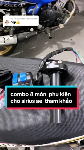 Trả lời @chotbmt  combo 8 món  phụ kiện cho sirius ae  tham khảo nha  #CapCut #thinhhanh #phukienxe779 #dochoixemay #muataitiktok #tiktok #đôxevietnam #xuhuongtiktok #xemay #tiktokvietnam #phụkienxemay #xuhuong #sirius #xuhuong2023 #tiktokshop #xuhuong2022 #siriusblack #siriusđộkiểng #Sirius 50cc Cho Học Sinh Cấp 2 Dọn Kiểng 