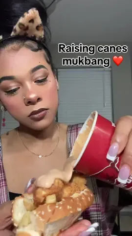 Do you guys prefer raising canes or Wingstop tenders? I am Wingstop all day long, but these were good! ❤️❤️ #raisingcanes #raisingcanessauce #raisingcanesmukbang #raisingcanesbread #raisingcaneschickenfingers #mukbang #mukbangeatingshow #fypシ #fypシ゚viral #eatingsounds #virall 