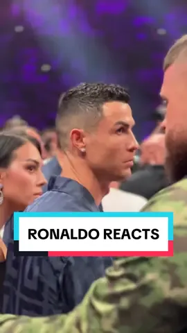 Ronaldo reaction the #furyngannou scorecards 👀 #boxing #saudiarabia🇸🇦 #sports 