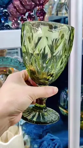 BUY 1 TAKE 1 & BUY 3 TAKE 3 Glassware Big Diamond Cut Goblet Water Glass Crystal Wine 350ml#TikTokHalloween #redwinecup #watercup 