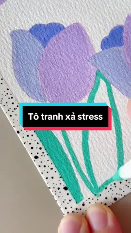 Tô tranh xả stress#mauacrylic #acrylicpainting #asmrsounds #asmr 