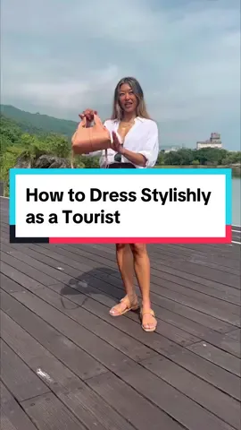 3 tips for dressing stylishly as a tourist: 1️⃣ Choose a colour palette for your travel capsule - this will make it easier to coordinate. Eg I find it easier to start with neutrals and then add colour from there. 2️⃣ For shoes, pack a pair of Skin-tone sandals, black sandals and white sneakers. They go with everything! (And if you want to bring heels, the same colours will work!) 3️⃣ When pairing textures in your outfit, wear one textured piece and the rest of the outfit, plain. 👉🏽 Some examples of texturised materials: quilting, pleats, ruffles, sequins, patchwork, bouclé, netting or mesh @EVA Air AU @EVA Airways Corp. 長榮航空  #traveloutfits #capsulewardrobe #takemethereEVAAir #evaairau 