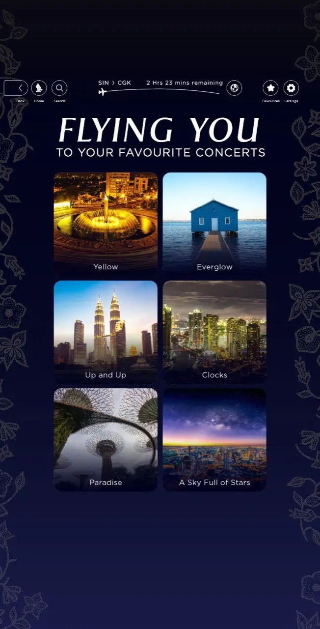 Let the music fly you there. Whose concert will it be this time? Be our guest, make a guess!