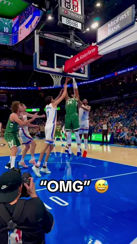 Giannis vs. Jalen Williams  AND Chet Holmgren 😳 (via afafore1/IG) #giannis #bucks #chetholmgren #okcthunder #giannisantetokounmpo 
