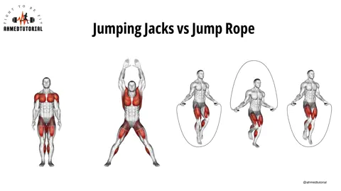 Jumping Jacks Vs Jump Rope 🔥 #workout #workoutmotivation #jumpingfitness #rope #exercise #gymmotivation #Fitness #fitnessmotivation 