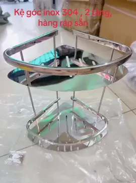 Kệ góc 2 tầng inoc 304 bóng. Dùng để đựng xà bông trong nhà tắm #Master2023byTikTok #thietbivesinhcaocap #thietbivesinhnhatam #xuhuong #TikTokAwardsVN2023 #kegoctuong #keinox #kexabong 