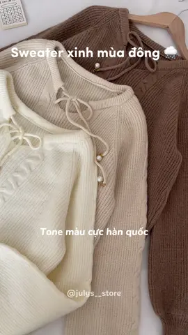 Sweater xinh xỉu mùa thu đông 🌨️ Rất cần có trong tủ đồ ạa  #sweater #winter #xuhuong #tiktok #viral #koreangirl 