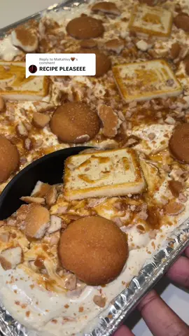 Replying to @MaKahley🤎 If you’re looking for a dessert that tastes delicious and gets you lit all at once, this boozy salted caramel banana pudding is IT!😮‍💨🍌🥃 #bananapudding #fyp #xyzbca #blackgirltiktok #atl #caramel #dessert #desserttiktok #easydessert #boozydesserts #saltedcaramel 