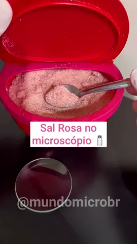 Sal Rosa no microscópio 🧂 #sal #salrosa #himalaia #microscopio #mundomicro #microbiologia #fyp