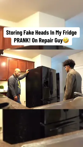 Ash alk pranks repair guy with fake head in his fridge PRANK! Yt-ashalk  #ashalkclips #agent00 #ampagent #ashalkk #fypage #fyp 