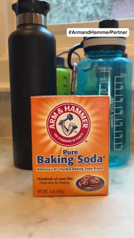 Get in the Halloween spirit! 🎃 Don't let dirty water bottles haunt you. 👻#armandhammerpartner @jordanneadventures shares her easy cleaning hack with Baking Soda to keep your bottles fresh and clean! #CleanTok #cleaninghacks #tumbler #StanleyCup
