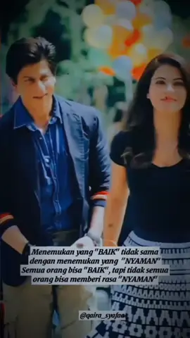 Karena, tidak semua orang bisa memberikan rasa nyaman ☺️🙏🙏. #pecintabollywood  #bollywood_song  #janamjanam  #dilwale  #kajoldevgn  #sahrukhkhan  #curahanhati  #katabijakkehidupan  #katamotivasihidup  #selfreminderquotes  #quotesstory  #quotesstorywa  #lelakiidaman 
