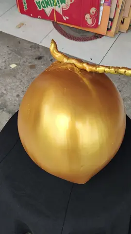 Sơn trái dừa nhũ vàng chưng Tết cực đẹp #khaminh #sonnhuvang #sonsano 