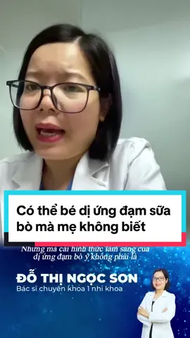 Có thể bé dị ứng đạm sữa bò mà mẹ không biết #LearnOnTikTok #mevabe #xuhuong #trending #bacsiwikimom 