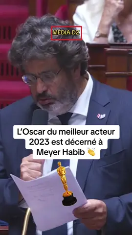 L’Oscar du meilleur acteur 2023 est décerné à  Meyer Habib 👏 #Algérie #likers #partagerunmax #alerte #algerientiktok #dzpowerdz #oscars #acteurs #commedyvideo #acteurfrançais #hypocrite #mensonge #ceremoni 