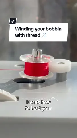 How to load your bobbin with thread perfectly every time! 🙂🪡 #sewing #sewingtiktok #sewingforyoupage 