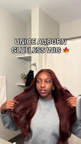 loving this color for fall 🍁 @unicehairofficial #wigtok #fyp #wiginfluencer #viral #blackgirltiktok #smallcreator #gluelesswig #wiginstall #unicehair #weargowig #auburnwig #fypシ 
