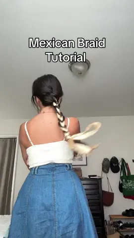 Replying to @g a b r i e l a ⁷  Mexican traditional braid tuturorial! This hairstyle dates back all the way to the Mayan’s and aztecs so there are so many different types of braided hairstyles. Play around with it and make something new! #latina #mexicana #braid 