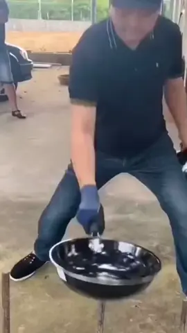 Man makes indestructible helmet! #helmet #motorcycle #pan #indestructible #safety 