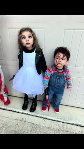 My babies costumes fit them so well lol #chucky #baby #babiesoftiktok #halloween #trickortreats #halloween2023 #cutebaby #funny 