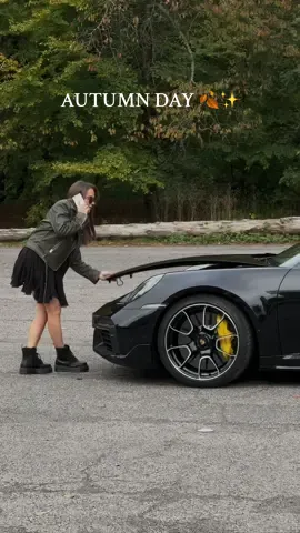 the sound of rain. #porsche911 #porsche911turbos #autumnmood #autumn #rainyday #autumnoutfit #outfitideas #autumnaesthetic #sportscar #cargirl #fyp 