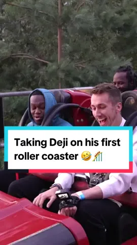 Taking Deji on his first roller coaster… 🤣🎢 #Miniminter #Deji #ThemePark #Rollercoaster 