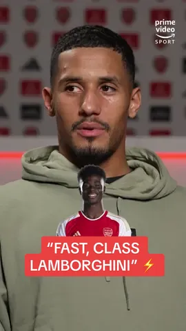 William Saliba compares his Arsenal teammates to sports cars! 🚗💨 #PremierLeague #arsenal #saliba #football #afc 