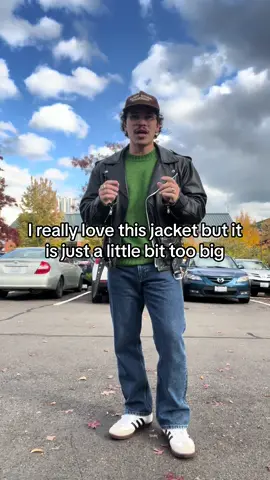 If this jacket fit me just a little bit better it would probably be my favorite jacket #fyp #fypシ #fitspo #inspo #mensfashion #leatherjacket #motojacket #fallfashiontrends #style #jacket 