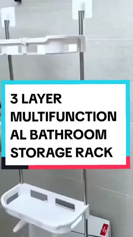 3 LAYER MULTIFUNCTIONAL BATHROOM STORAGE RACK #BATHROOMORGANIZER #bathroomorganizer #multufunctional #bathroom 