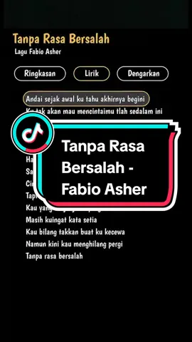 Nyanyi lagi yuks 🎙️|| #Tanpa Rasa Bersalah #fabioasher #karaoke #nyanyi #lirikviral #liriklagu #lirikterbaru #lirik #musik #lirikmusik #fyp #koro-koro 