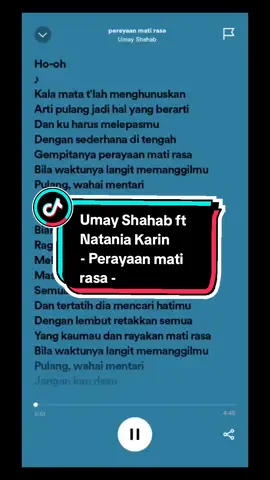 Umay Shahab feat Natania karin #perayaanmatirasa #umayshahab #nataniakarin #spotifyplaylist #spotify #music #lyrics #musixmatch #fypシ #fyp 