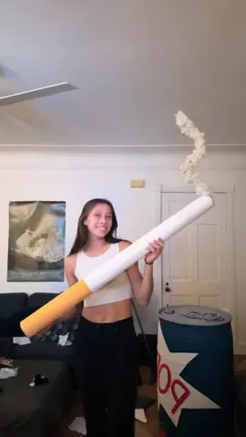 GIANT CIGARETTE DROP #cigarettte#giant#prop#film#propmaster#propmaker#art#artist#shortfilm#giantcigarrete#fake#fyp#fu