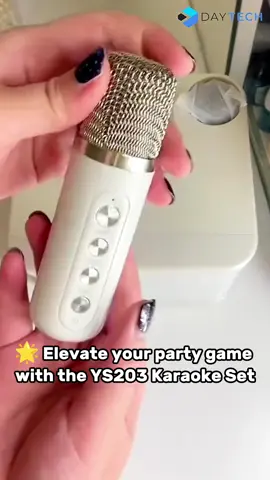 Unleash your inner superstar with the YS-203 Karaoke Set! 🌟 Whether you're a shower singer or a karaoke king/queen, it's showtime!🎉🎤 #ys203 #karaoketiktok  #karaokeset  #partyessentials  #karaokenight  #familykaraoke  #singalong  #singitloud #miccheck  #homeconcert 