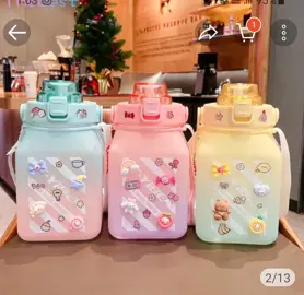 Thebest 1500ml Large Capacity Plastic Water Bottle with Straw Student  Nasa comment section po ang link🤗😊