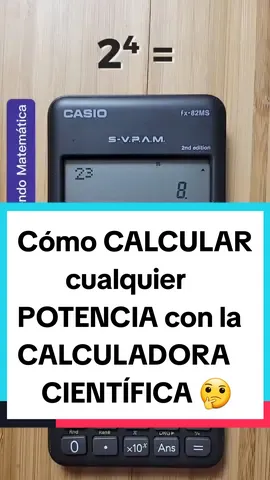 Cómo CALCULAR cualquier POTENCIA con la CALCULADORA CIENTÍFICA 🤔#aprendiendomatematica #calculadora #casio 