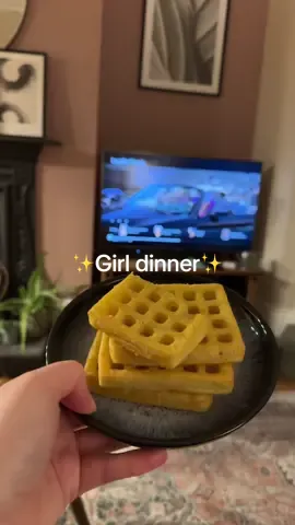 I am ashamed but somehow also proud #girldinner #potatowaffles 
