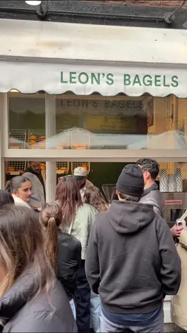 bagels in nyc 💚 #nyc #bagels #leonsbagels #soho #newyorkcity 