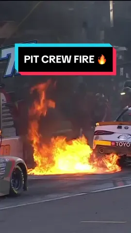 Pit crew members are TOUGH! 🔥 #NASCAR #Fire 
