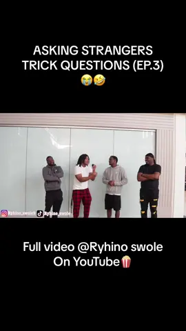 Asking strangers trick questions😭😂 Full video-Ryhino swole on YouTube🍿‼️#viral #foryoupage #mustwatch #treanding #fyp #fypシ゚viral #fypage #crazy #answers #wild #entertainment #funny #blowthisup #blowthisupforme #newvideo #youtuber #youtubersentiktok #youtubecontent #youtubeguru #publicinterview #areyousmart #areyousmarterthana5thgrader #areyousmarterthana6thgrader #smartquiz #quizchallenge #quiz #howsmartareyou #trickquestion #trickquestions #trickquestionchallenge 