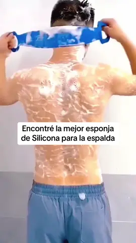 Esponja de silicona para espalda ❤️  #esponja #baño #tips #urugu #fyp #viral #descuentos #limpieza 