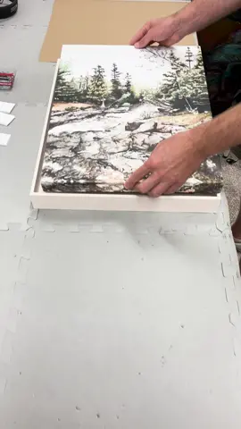Float Frames!! We're so excited to now be offering float framed canvas prints! Check out our float framing process from start to finish for this beautiful canvas print by @sj_nielsen 😍 Framing your canvas in a float frame is a great way to add another finished product for your collectors to choose from and we can drop ship directly to your customers. We offer 10 different moulding options for float frames and can frame any size you need! All mouldings we offer are 100% wood, never MDF or plastic. #floatframe #floatingframe #canvas #gallerywrappedcanvas #fineartprinting #framing