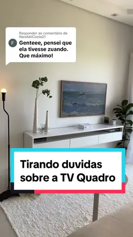 Respondendo a @NandaVCosta21 Respondendo dúvidas sobre minha TV que vira quadro da @Samsung Brasil #theframetv #theframesamsung #tvquadro #saladeestar #decoracaoelegante #decoracaopinterest #dicasdedecoracao 