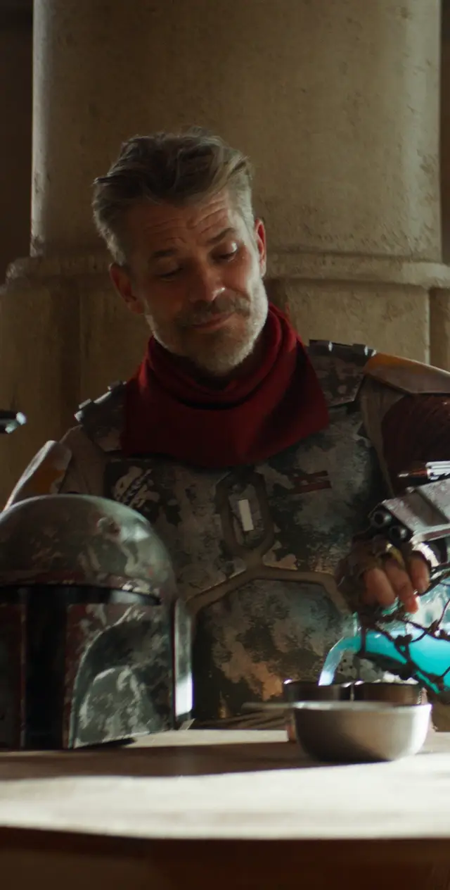 that first sip feeling #TheMandalorian now streaming on @Disney+. #Disney100