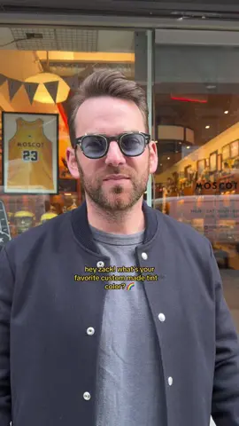 Zack Moscot (5th Generation) shares his favorite Custom Made Tint™️ color! 🌈⭐️🔵 What’s your favorite? ##moscot##lemtosh##eyewear##eyeglasses##sunglasses##optical##opticalshop##custom##eyewearprescription##familybusiness##optician##eyewearlover##sunglass##sunnies##nyc##nycstyle##rx##fyp##foryoupage##trending#blue #bluetint #celebrityblue #custommade #custommadetints #tints #design #clipons #cliponsunglass #onclejazz #menitrust 