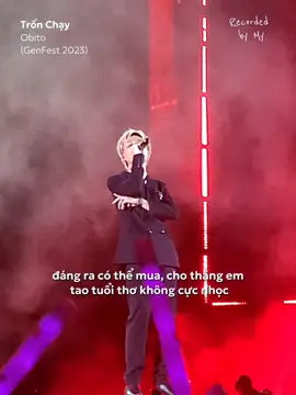 Trốn Chạy - Obito (Live At GenFest 2023) #xuhuong #music #genfest #obito #tronchay 