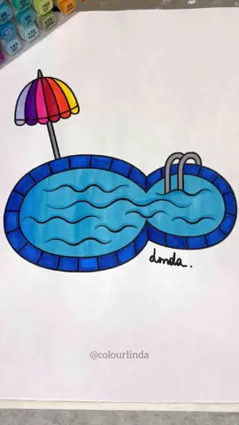 Color with me 💦⛱️ #asmr #satisfying #relaxing #coloring #coloringhelpss #coloringtherapy #pool #piscina 